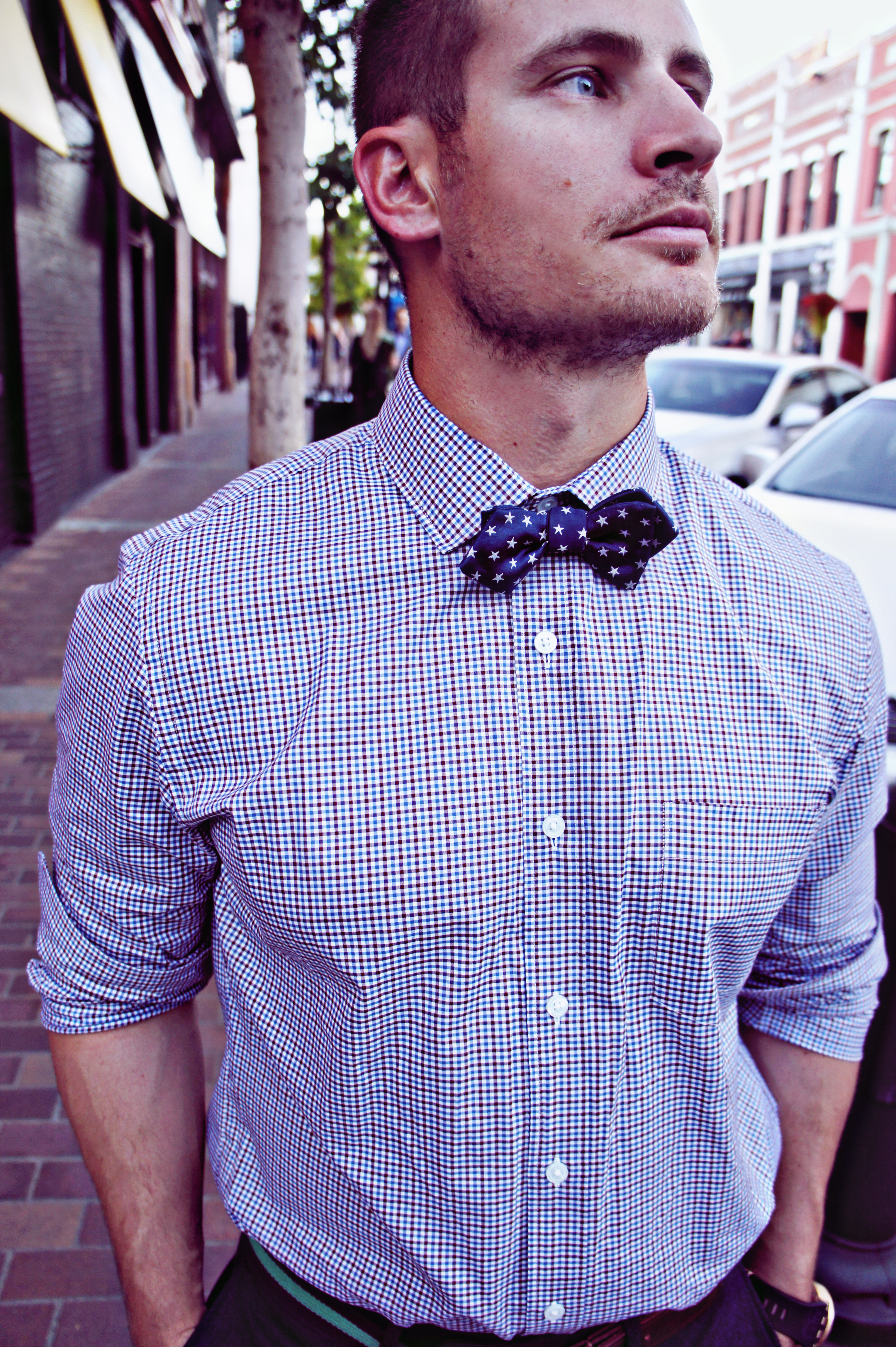 mens shirt and bow tie set