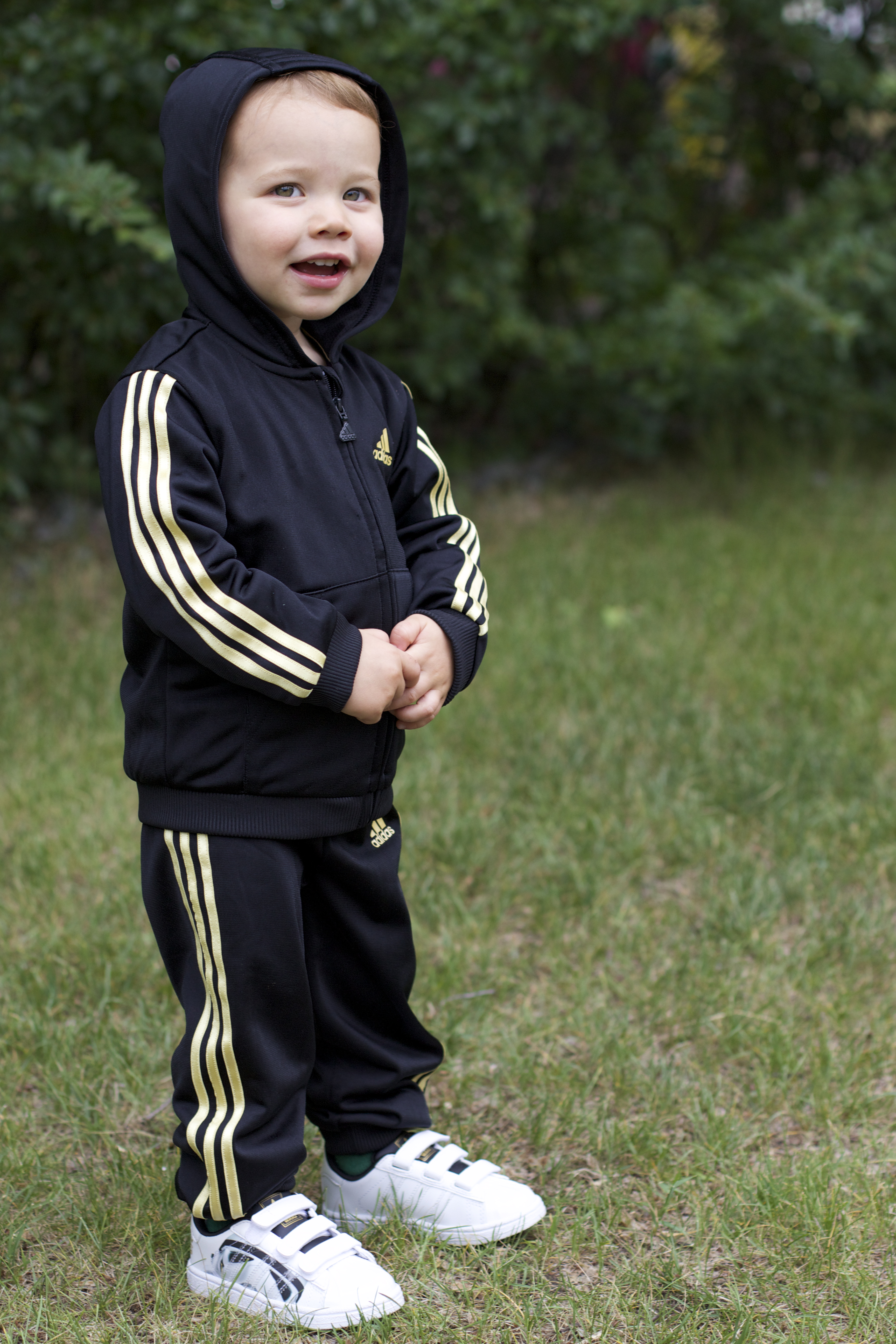 black and gold adidas suit