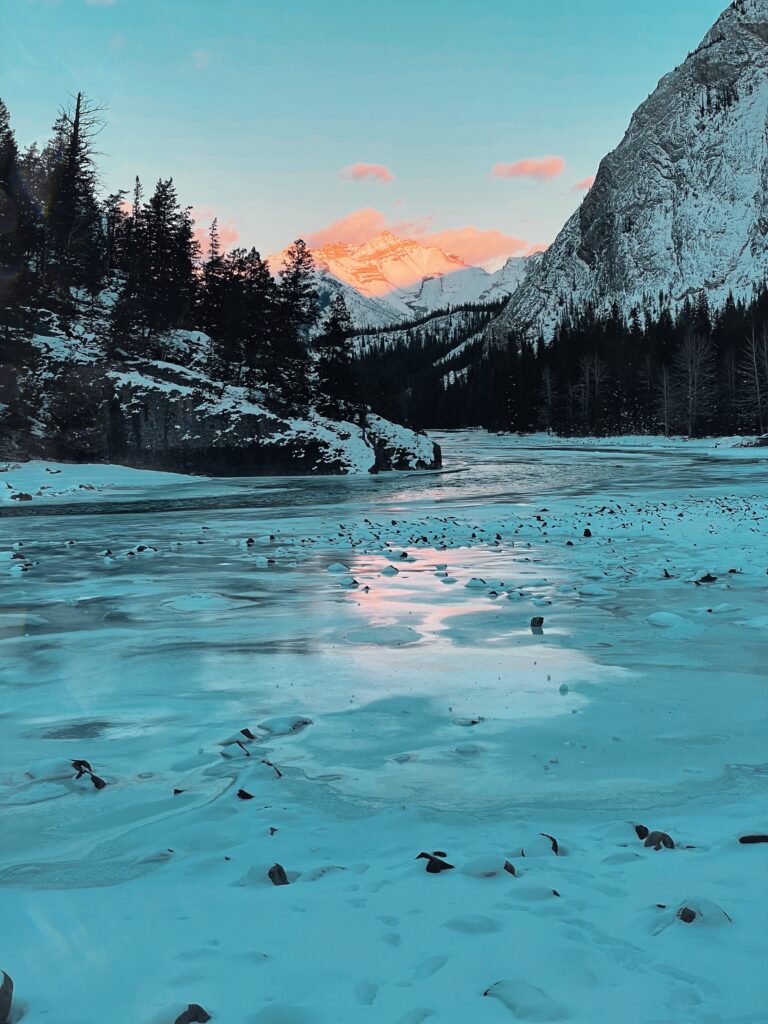 Alberta mountain lake turquoise landscape