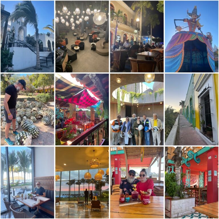 Colourful colonial street in Mazatlán, Mexico