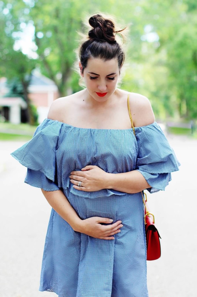 Style || Maternity Fashion: 27 Weeks || Ruffles, reds & leopard ...