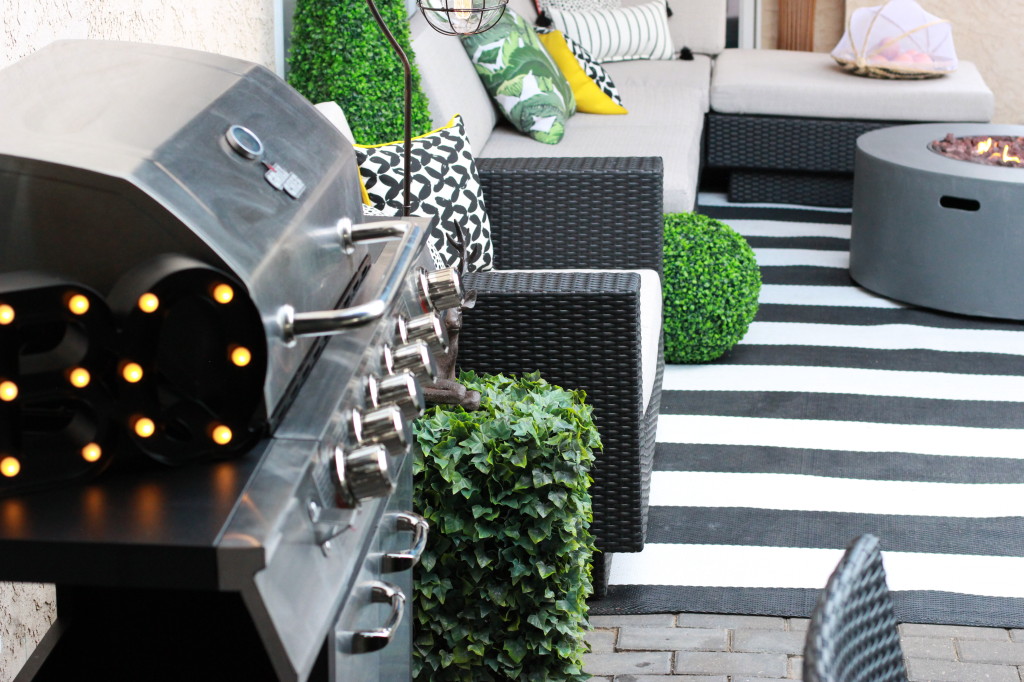 small space patio ideas The brick solar lighting canadian tire blogger topiary black white