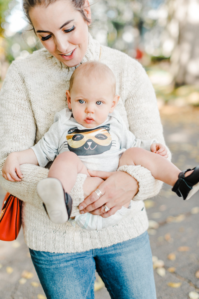 red chloe drew bag chunky knit sweater fall 2017 fashion yet edmonton blogger mommy style mom minimoc 