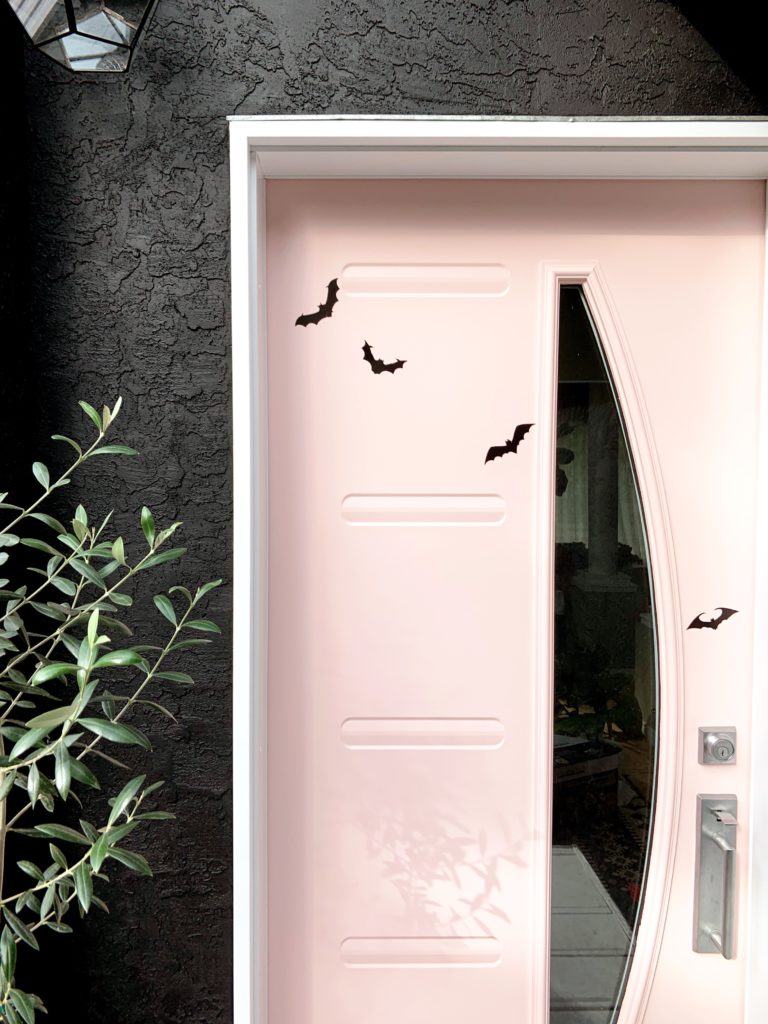 sherwin williams charming pink tricorn black paint house exterior 